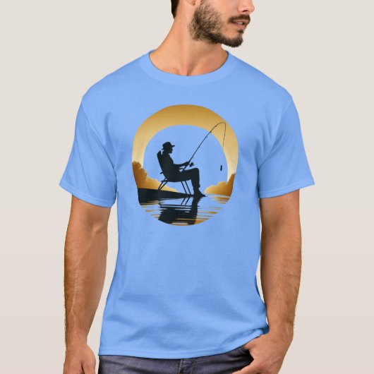 Goldene Stunde Angeln - Serene Lake Scene T-Shirt (Vorderseite)