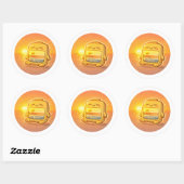 Goldene Stunde Angriff Runder Aufkleber (Blatt)