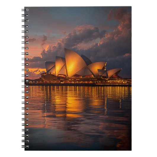 Goldene Stunde bei Sydney Opera House Notebook Notizblock (Vorderseite)