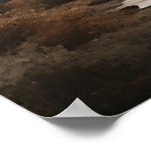 Goldene Stunde Berg Fluss Tal Landschaft Poster (Ecke)