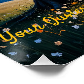 Goldene Stunde Birkenbaumwiese Poster (Ecke)