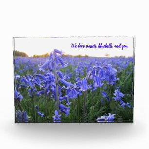 Goldene Stunde Bluebells - Personalisierter Mutter Fotoblock