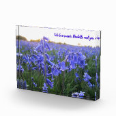 Goldene Stunde Bluebells - Personalisierter Mutter Fotoblock (Rechts)