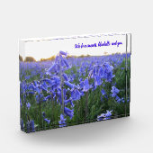 Goldene Stunde Bluebells - Personalisierter Mutter Fotoblock (Links)