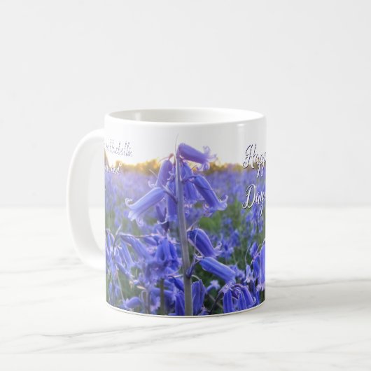 Goldene Stunde Bluebells - Personalisierter Mutter Kaffeetasse (Vorderseite Links)