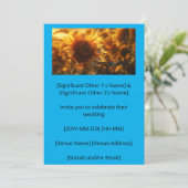 Goldene Stunde Blühende Sonnenblume (AI) Einladung (Stehend Vorderseite)