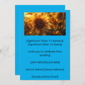 Goldene Stunde Blühende Sonnenblume (AI) Einladung (Vorne/Hinten)