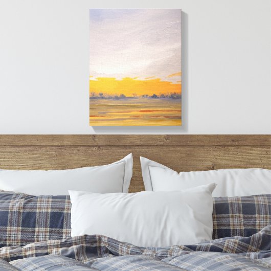 Goldene Stunde - Canvas Print Leinwanddruck (Insitu (Schlafzimmer))