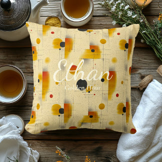 Goldene Stunde - geometrischer Akzent von Gold und Kissen