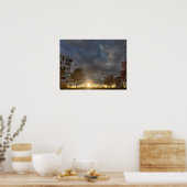 Goldene Stunde in der Nachbarschaft Poster (Küche)