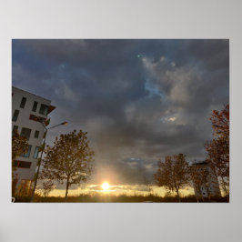 Goldene Stunde in der Nachbarschaft Poster