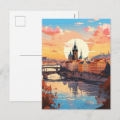 Goldene Stunde in Prag Feiertagspostkarte (Vorne/Hinten)