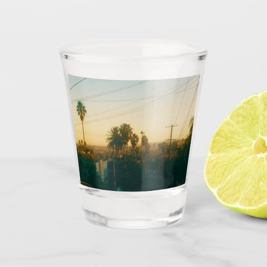 Goldene Stunde in West Hollywood Schnapsglas (Vorderseite)