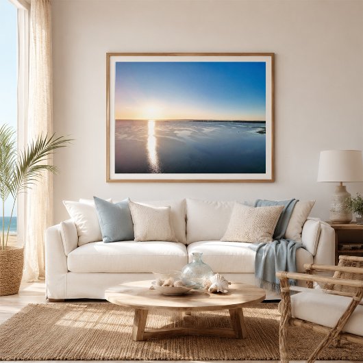 Goldene Stunde Meereslandschaft Drohne Poster