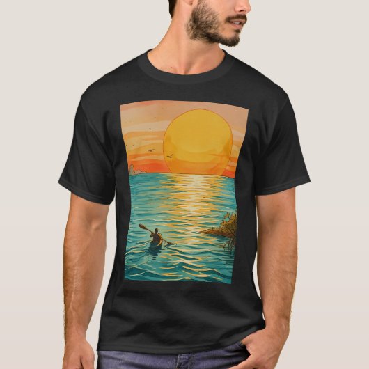 Goldene Stunde paddeln T-Shirt (Vorderseite)
