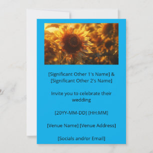 Goldene Stunde Riesen-Sonnenblume in Blüte Einladung