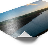 Goldene Stunde Ruhe im Reservoir Baitings Fotodruck (Ecke)