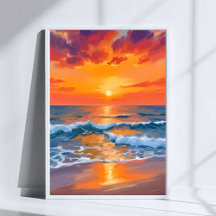 Goldene Stunde Sonnenuntergang Ozean Strand Malere