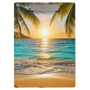 Goldene Stunde Sonnenuntergang Palm Beach Klemmbrett