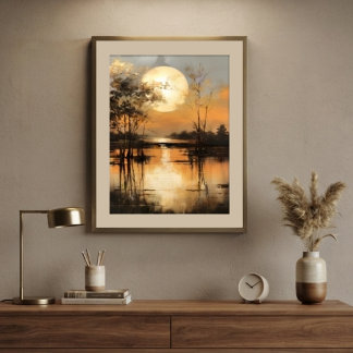 Goldene Stunde Sonnenuntergang Poster