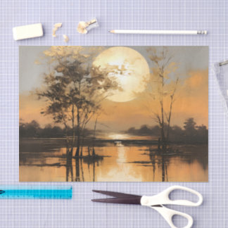 Goldene Stunde Sonnenuntergang Seidenpapier