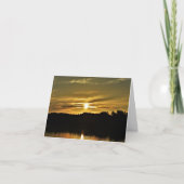 Goldene Stunde Sonnenuntergang über dem See Karte (Vorderseite)