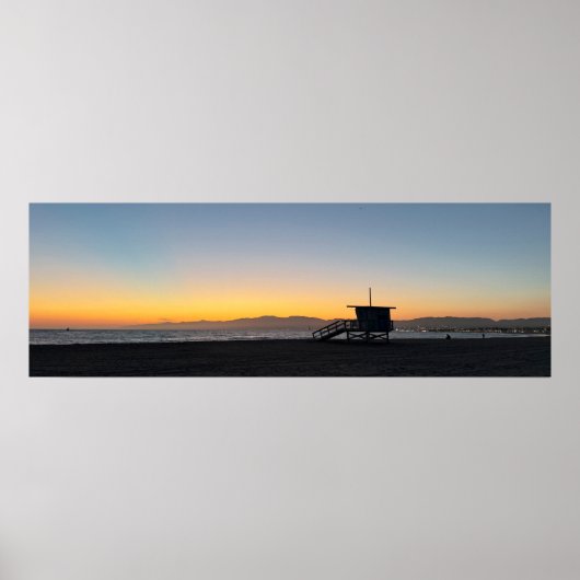 Goldene Stunde Sonnenuntergang - Venice Beach, CA Poster (Vorne)