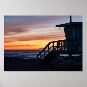 Goldene Stunde Sonnenuntergang - Venice Beach, CA Poster