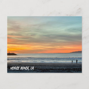 Goldene Stunde Sonnenuntergang - Venice Beach, CA Postkarte