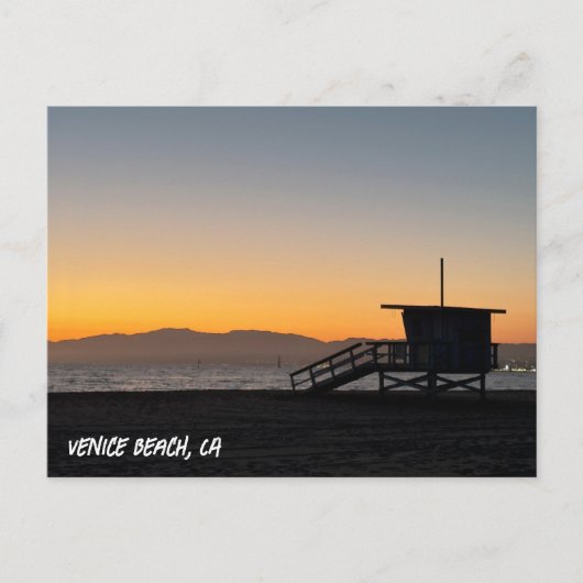 Goldene Stunde Sonnenuntergang - Venice Beach, CA Postkarte (Vorderseite)