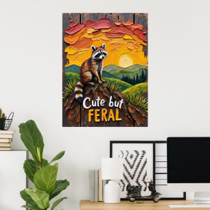 Goldene Stunde Wächter: Raccoon mit Blick auf das  Poster