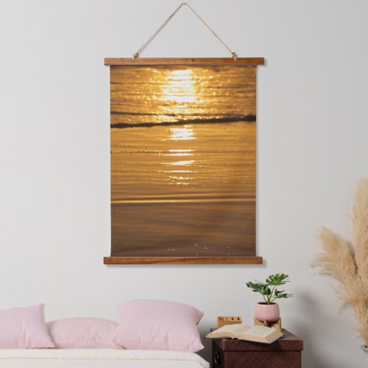 Goldene Stunde Wandteppich Mit Holzrahmen (Schlafzimmer)