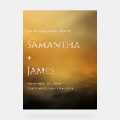 Goldene Stunde Willkommen - Warme Sonnenuntergang  Acrylschild (Vorderseite)