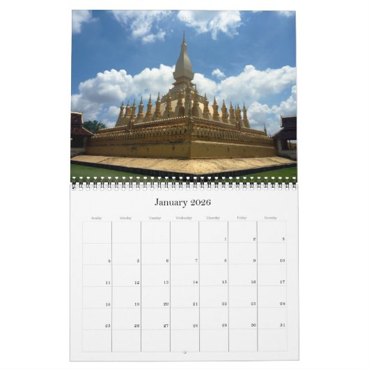 goldene Stupa 2026 Kalender (Jan 2026)