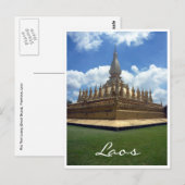 goldene Stupa Postkarte (Vorne/Hinten)