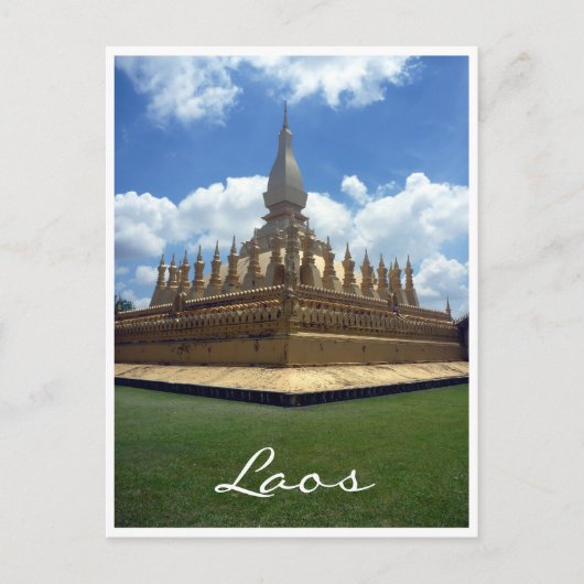 goldene Stupa Postkarte (Vorderseite)