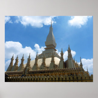 goldene Stupa-Spinnen Poster