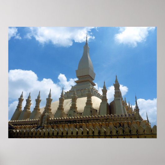 goldene Stupa-Spinnen Poster (Vorne)