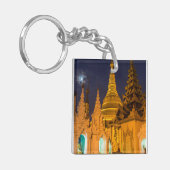 Goldene Stupa und Tempel Schlüsselanhänger (Vorderseite links)