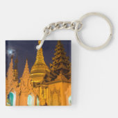 Goldene Stupa und Tempel Schlüsselanhänger (Rückseite)