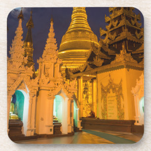 Goldene Stupa und Tempel Untersetzer