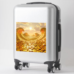 Goldene Sturmflut des Schicksals Aufkleber