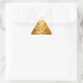 Goldene Sturmflut des Schicksals Dreieckiger Aufkleber (Tasche)