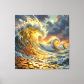 Goldene Sturmflut des Schicksals   Leinwanddruck (Vorderseite)