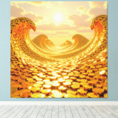 Goldene Sturmflut des Schicksals   Leinwanddruck (Insitu (Holzboden))