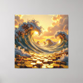 Goldene Sturmflut des Schicksals   Leinwanddruck (Vorderseite)