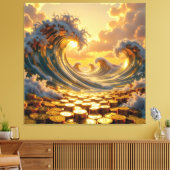 Goldene Sturmflut des Schicksals   Leinwanddruck (Insitu (Wohnzimmer))