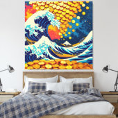 Goldene Sturmflut des Schicksals   Leinwanddruck (Insitu (Schlafzimmer))