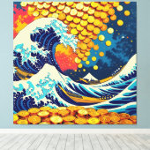 Goldene Sturmflut des Schicksals   Leinwanddruck (Insitu (Holzboden))