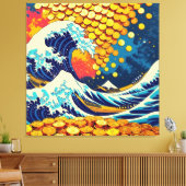 Goldene Sturmflut des Schicksals   Leinwanddruck (Insitu (Wohnzimmer))